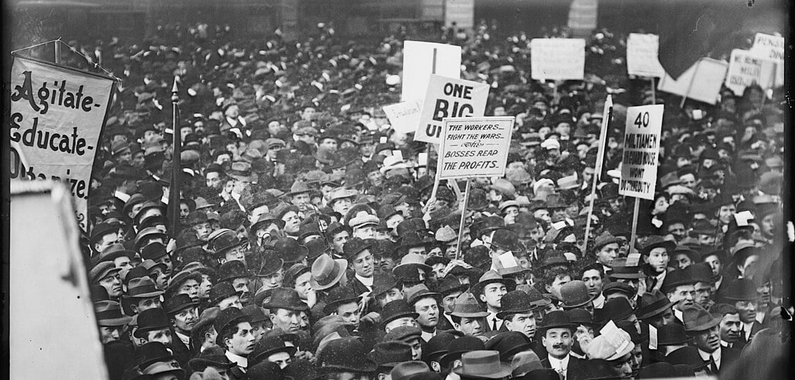 Sozialistische Demonstration am Union Square am 01. Mai 1912