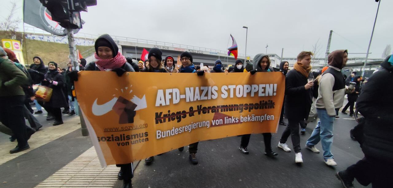 Demo gegen Nazi-Aufmarsch in Berlin